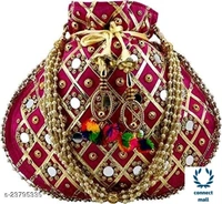 Women's Rajasthani Traditional Potli Bag - Red